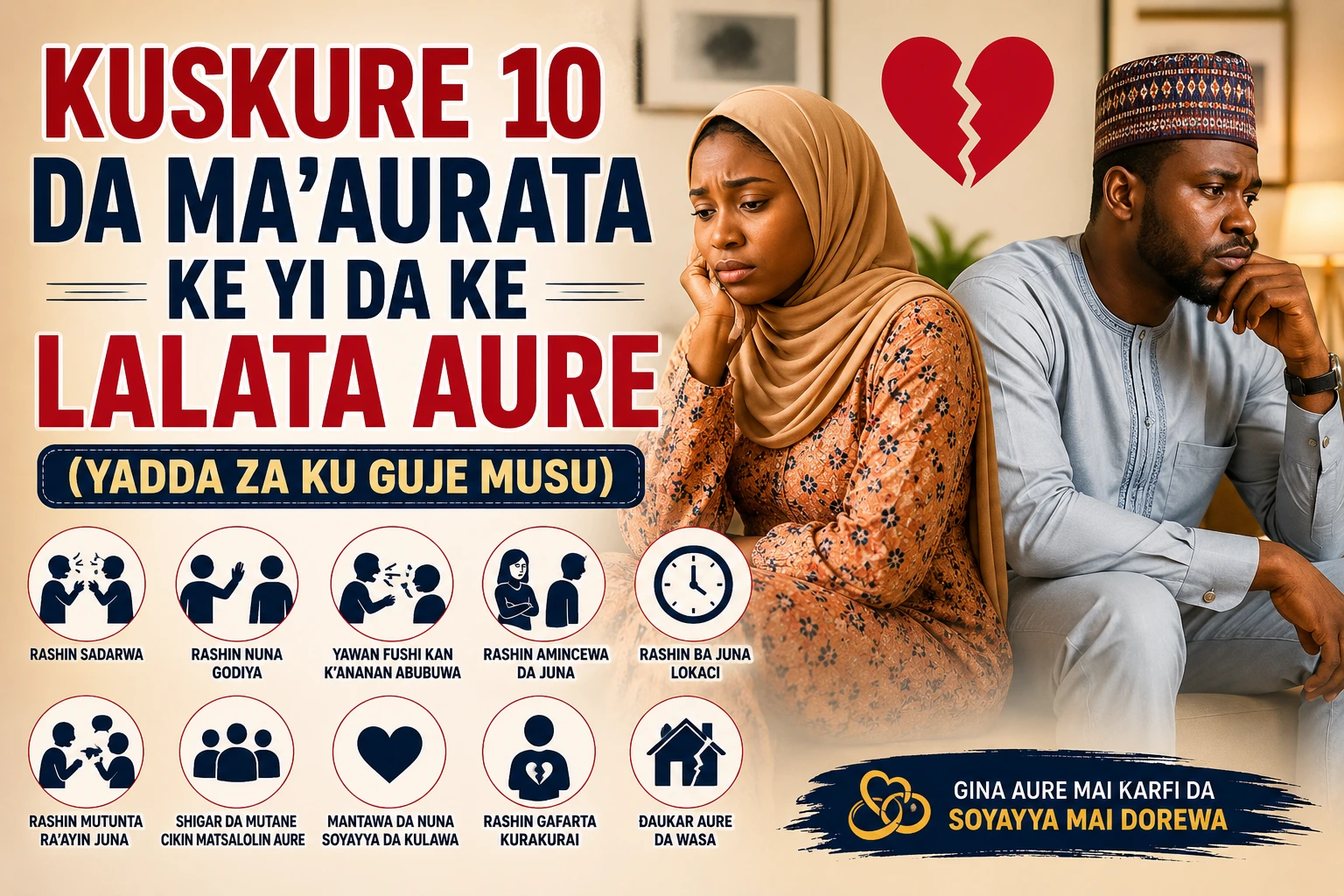Kuskure 10 Da Ma'aurata Ke Yi Da Ke Lalata Aure
